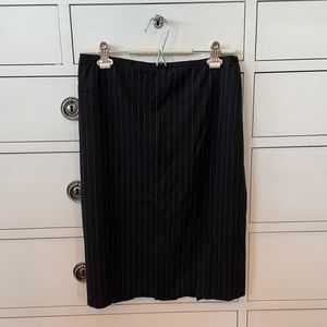 ESCADA black vintage wool pinstripe pencil skirt